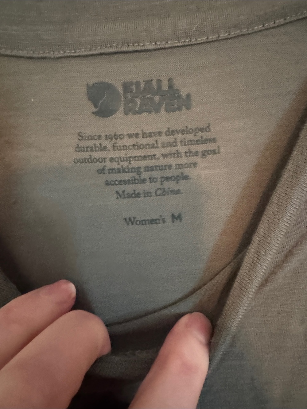 Fjallraven Crewneck Tee in Olive Green - Picture 4 of 4